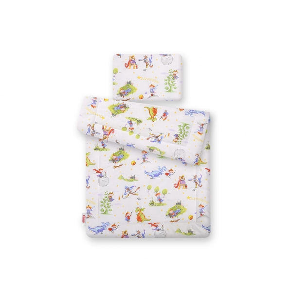 Baby Bettwäsche Set 2-tlg 75x100m - Ritter und Drache