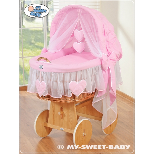 Bettwäsche Set 2-tlg für Stubenwagen Rosa für Mädchen