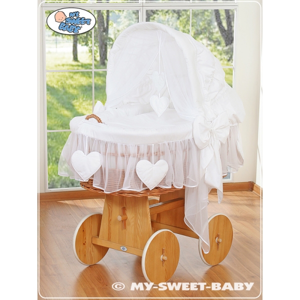 Wieß Bettwäsche für Stubenwagen Set 2-tlg für Stubenwagen nr 58962-123oder 78962-123