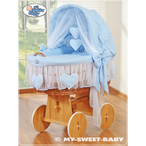 Bettwäsche für Stubenwagen Set Blau für Junge