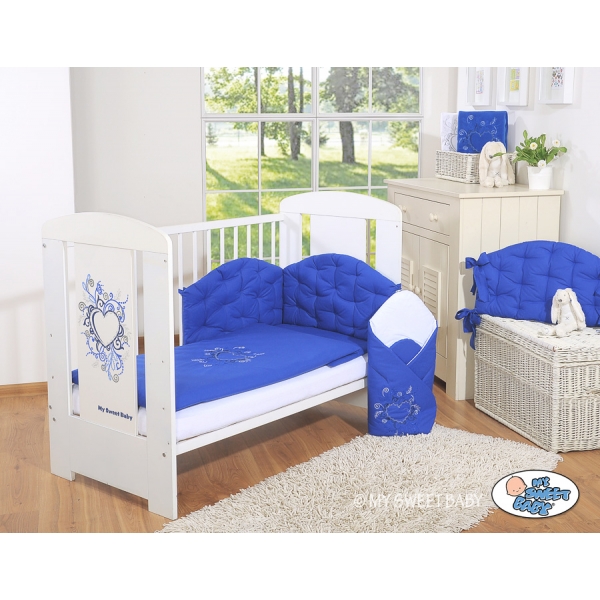 Bettwäsche Set für Babybett 3-tlg - Chic dunkelblau