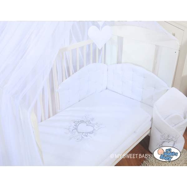 Bettwäsche Set für Babybett 3-tlg - Chic weiß