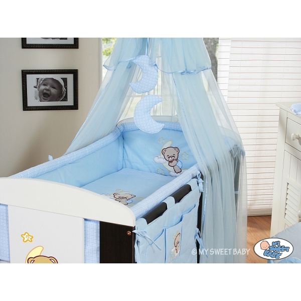 Bettwäsche Set für Babybett 3-tlg (L60) - Gute Nacht blau