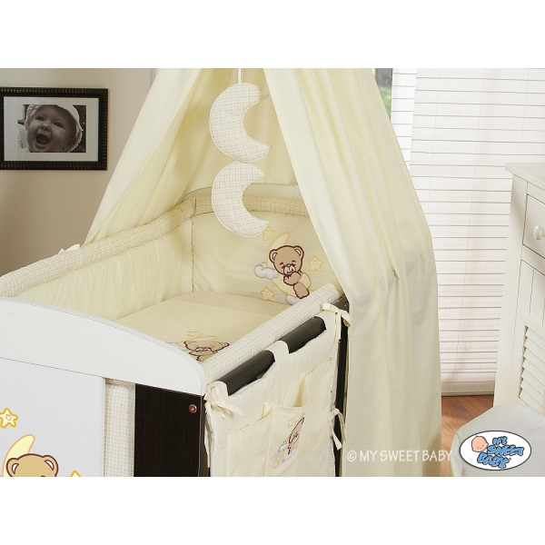 Bettwäsche Set für Babybett 3-tlg (L60) - Gute Nacht creme