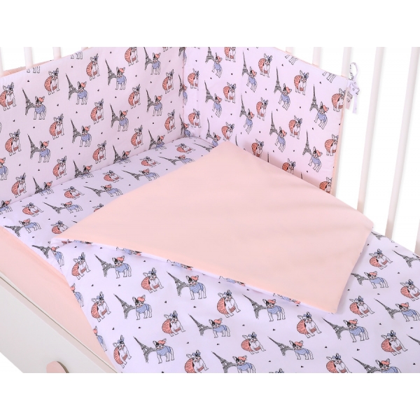 Bettwäsche Set für Babybett 3-tlg - little doggies