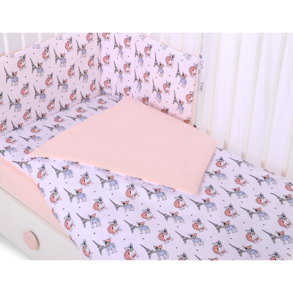 Bettwäsche Set für Babybett 3-tlg - little doggies
