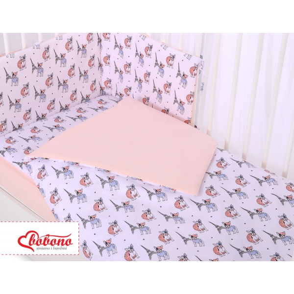 Bettwäsche Set für Babybett 3-tlg - little doggies
