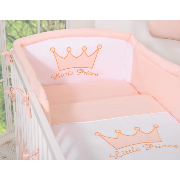 Kleine Prinzessin Babybettwäsche Set für Babybett 3-tlg - Little Prince/Princess puderrosa