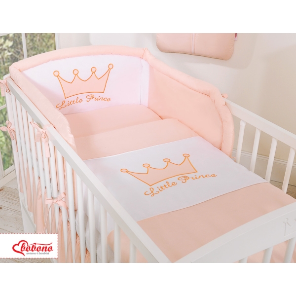 Kleine Prinzessin Babybettwäsche Set für Babybett 3-tlg - Little Prince/Princess puderrosa