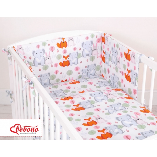 Bettwäsche Set für Babybett 3-tlg -lustige Elefanten