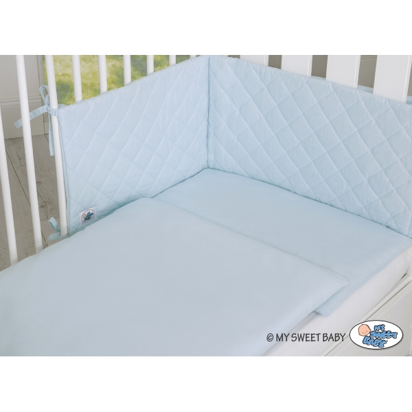 Bettwäsche Set mit Nestchen gesteppt 3-tlg - blau
