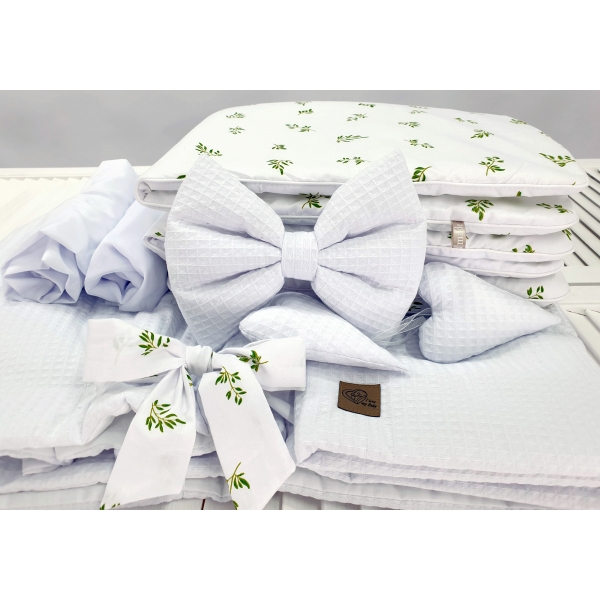 Bettwäsche Weiß und Nestchen für Babykorb