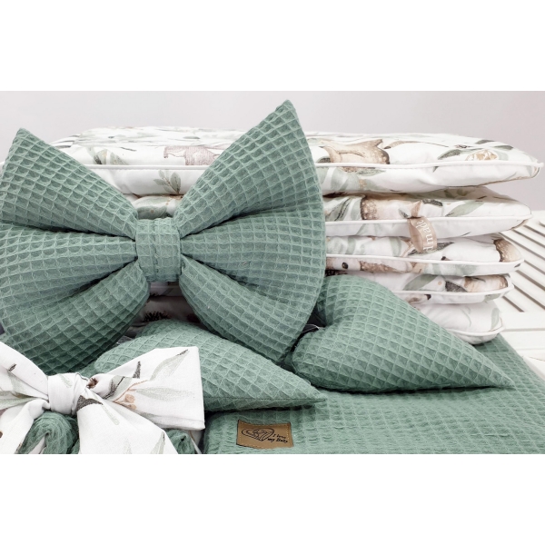 Bezug-Set mit Himmel aus Tüll in Khaki für große Stubenwagen XL