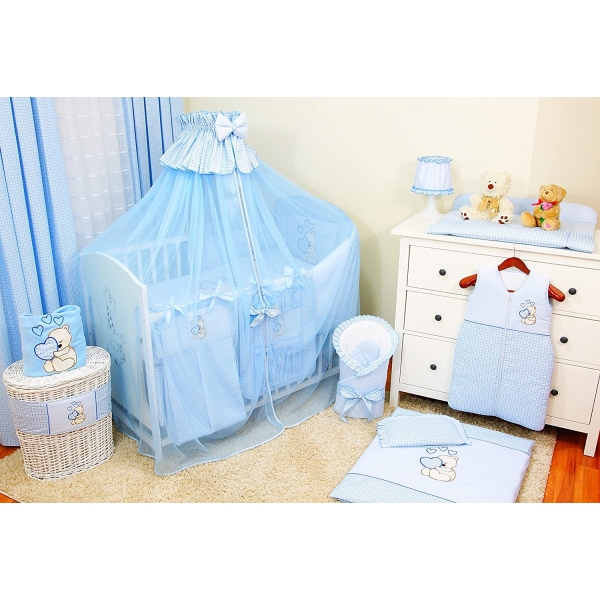 Blau Moskitonetz Bettwäsche Bettset für Kinderbett