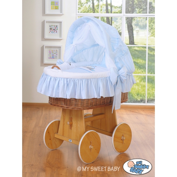 Bollerwagen mit Haube - Esel Luca blau