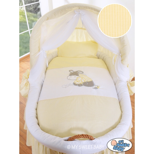 Bollerwagen mit Haube - Esel Luca creme