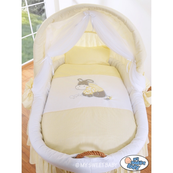 Bollerwagen mit Haube - Esel Luca creme