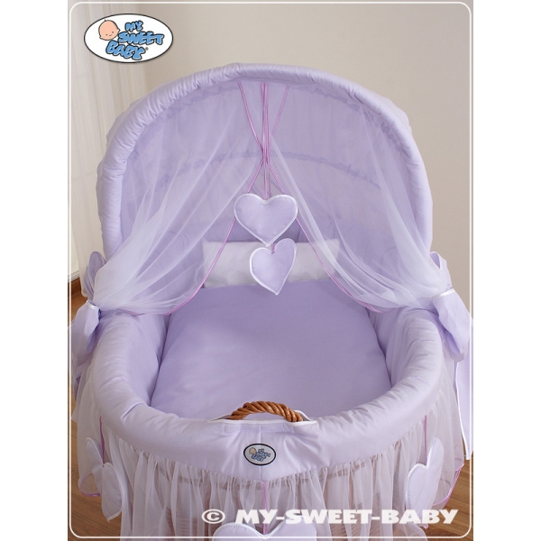 Bollerwagen mit Haube für Baby - Amelie lila