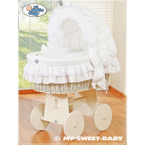 Baby Bollerwagen Weiß Bezug und Bettwäsche