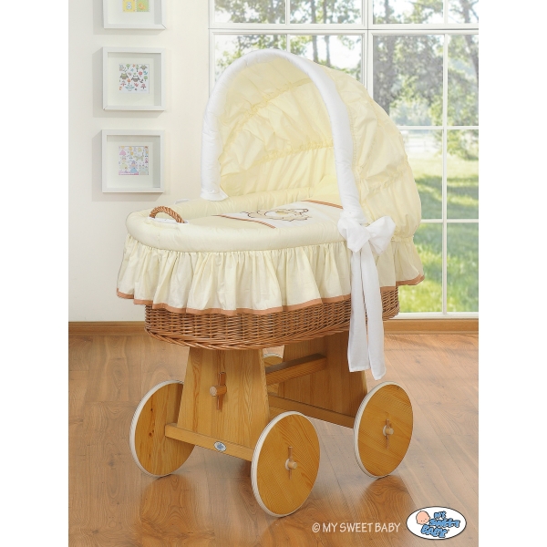 Bollerwagen mit Haube - Teddy Bär Branaba creme