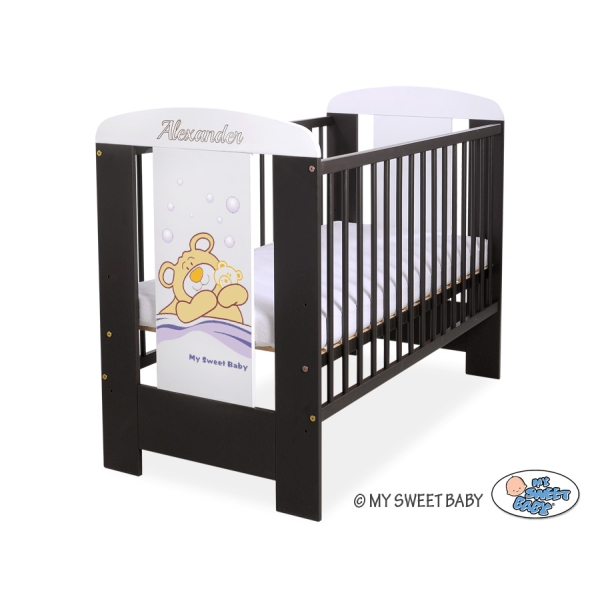 Braun Gitterbett 120x60cm Teddy Bär Barnaba nr 5005-04-801