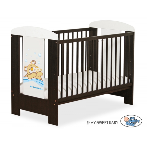 Braun Gitterbett 120x60cm Teddy Bär Barnaba nr 5005-04-803