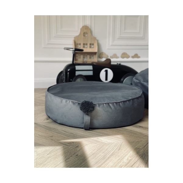 Velvet Pouf für ihre Baby - Grau