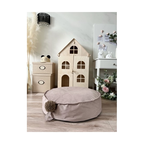 Kleiner Pouf für Babyzimmer Beige