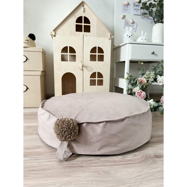 Kleiner Pouf für Babyzimmer Beige