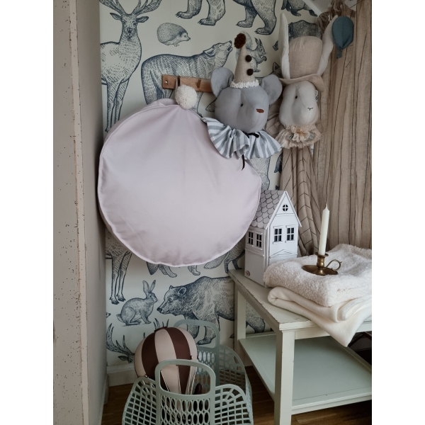 Kleiner Pouf für Babyzimmer Creme