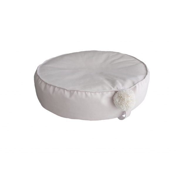Kleiner Pouf für Babyzimmer Creme