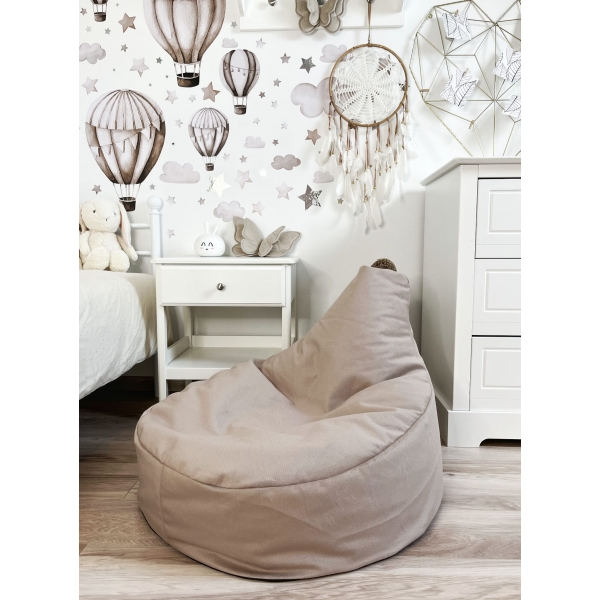 Beige Sitzsack für Kinder
