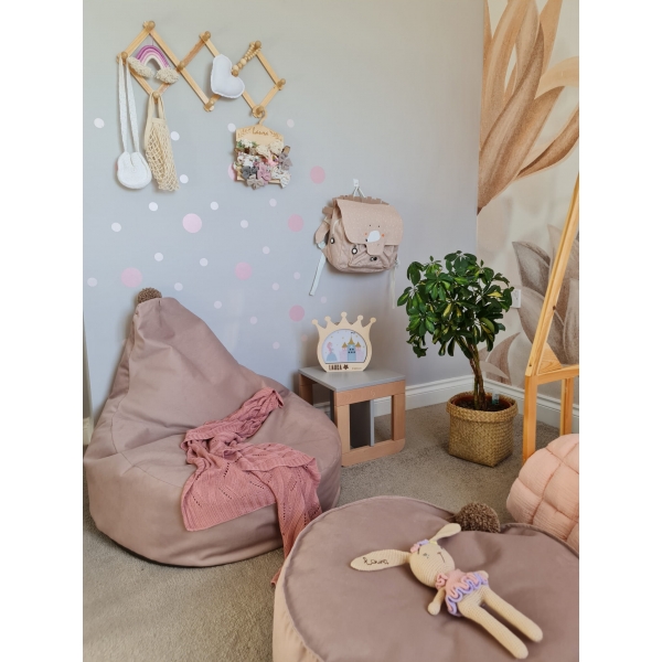 Sitzsack Pouf Beige für Kinderzimmer