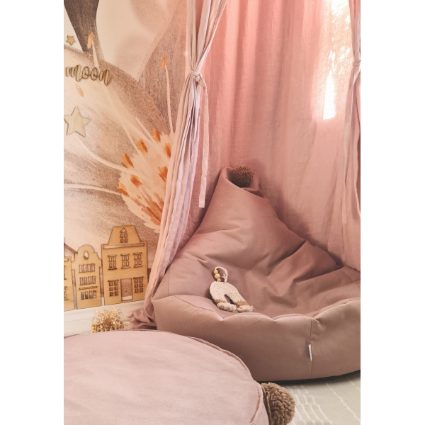 Beige Sitzsack Samt Velvet