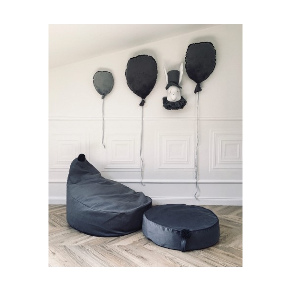 Sitzsack Pouf Grau für Babyzimmer
