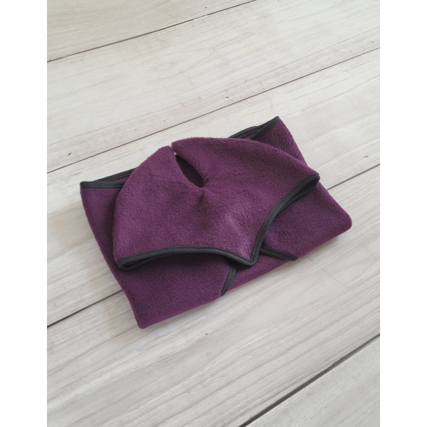 Decke mit Fliegenohren für Steckenpferd A4 - plum