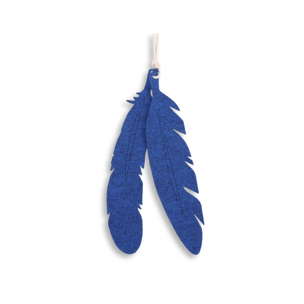 Dekorative Filz Federn 2tlg  für Teepee Zelt - blau