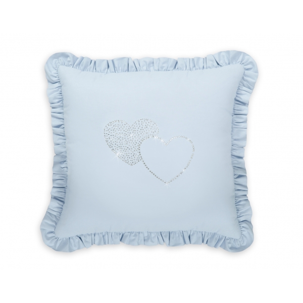 Dekoratives Kissen mit Applikation - blau