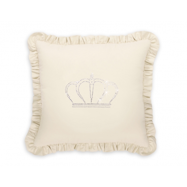 Dekoratives Kissen mit Applikation - creme