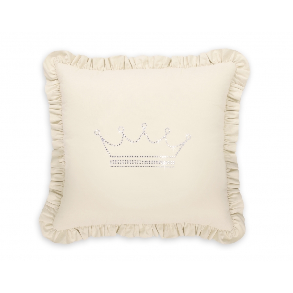 Dekoratives Kissen mit Applikation - creme