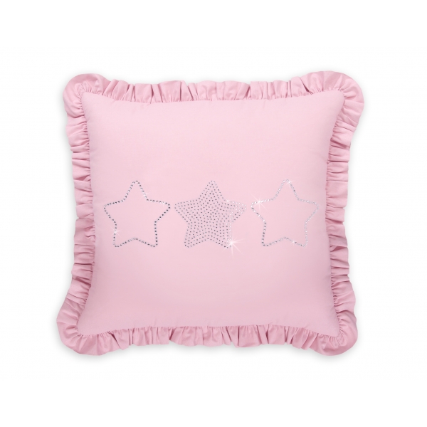 Dekoratives Kissen mit Applikation - rosa