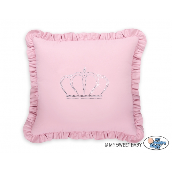 Dekoratives Kissen mit Applikation - rosa