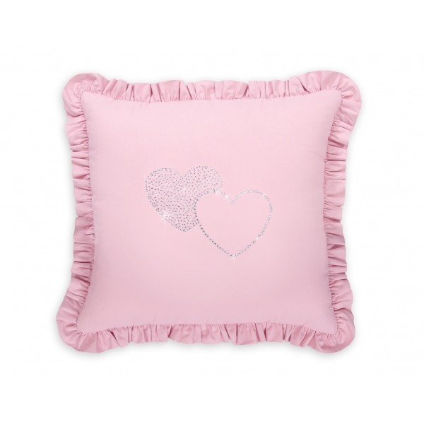 Dekoratives Kissen mit Applikation - rosa