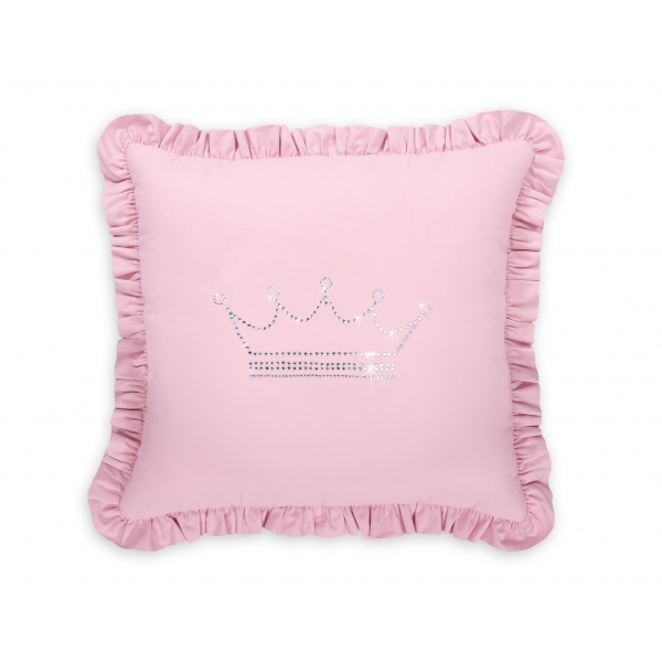 Dekoratives Kissen mit Applikation - rosa