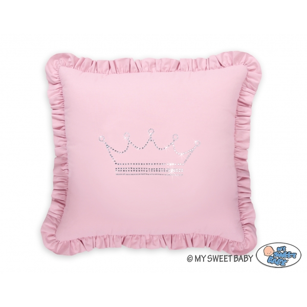 Dekoratives Kissen mit Applikation - rosa