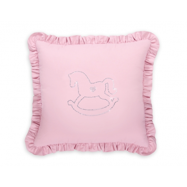 Dekoratives Kissen mit Applikation - rosa