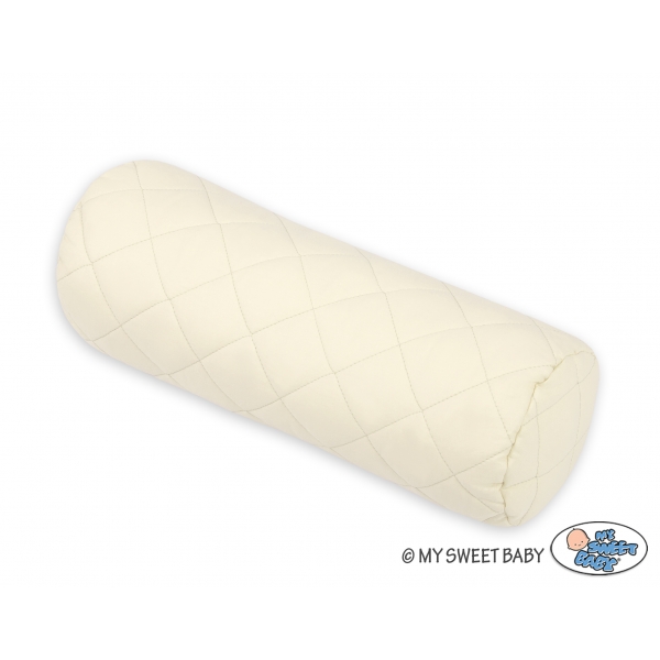 Dekoratives Rollkissen gesteppt - creme