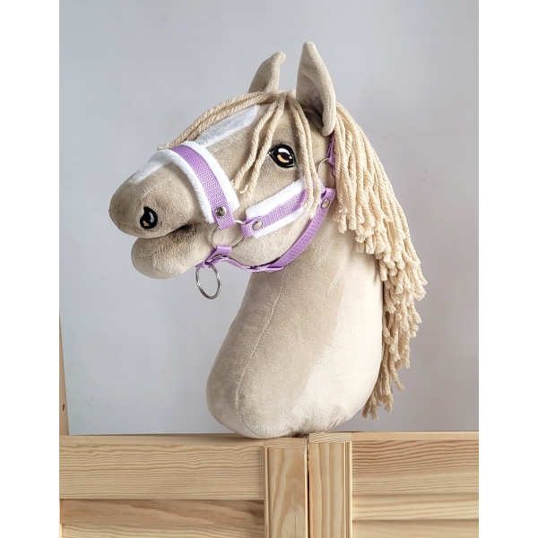 Die Verstellbare Halfter für Hobby Horse A3 - lila mit Pelz