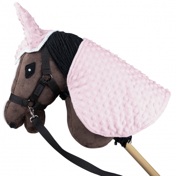 Doppelseitige Decke mit Fliegenohren für Hobby Horse A3 A4 Hell-Rosa