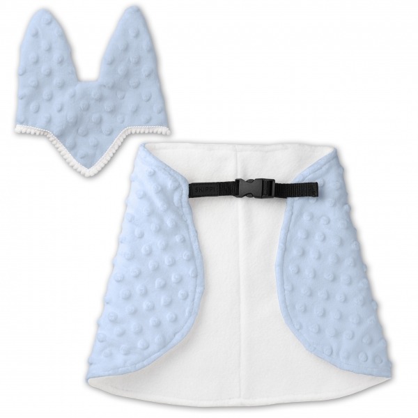 Doppelseitige Decke mit Fliegenohren für Hobby Horse A3 A4 Hellblau
